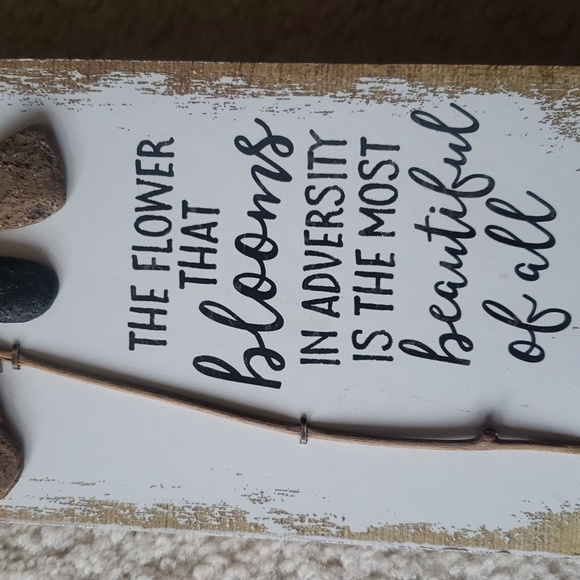 Rock Wall Art with Script - Picture 4 of 5